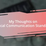 My Thoughts on Optical Communication Standards